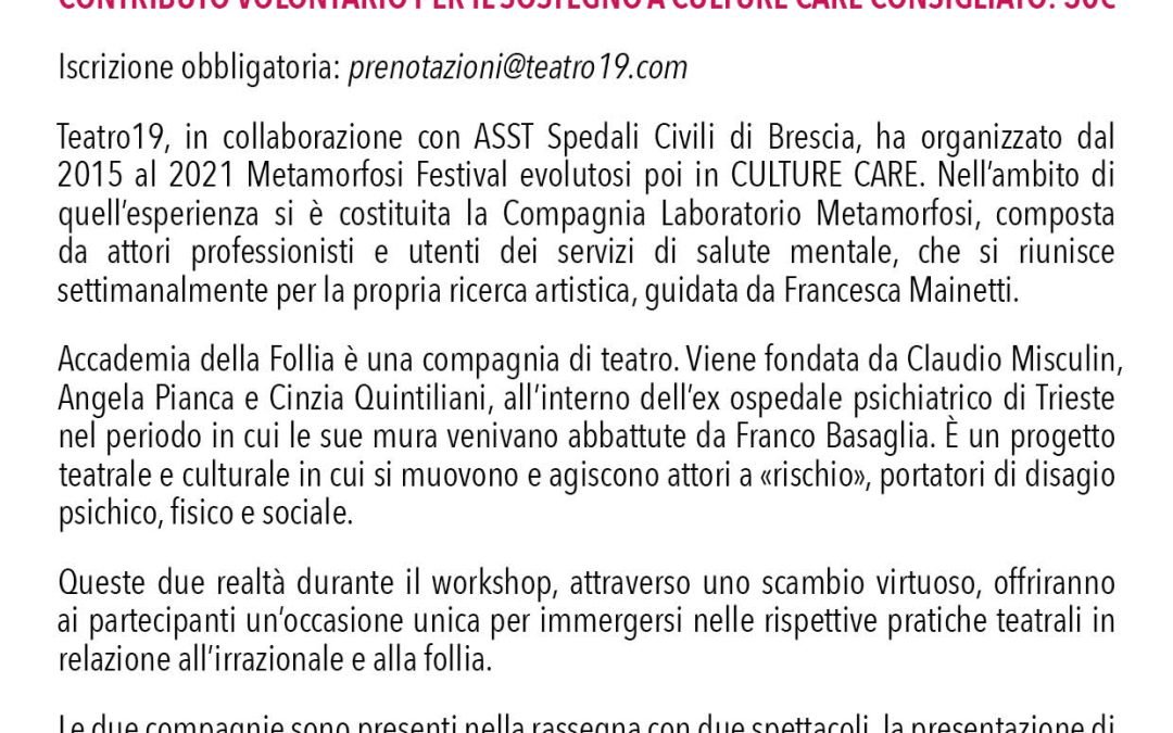 CULTURE CARE- WORKSHOP 2025