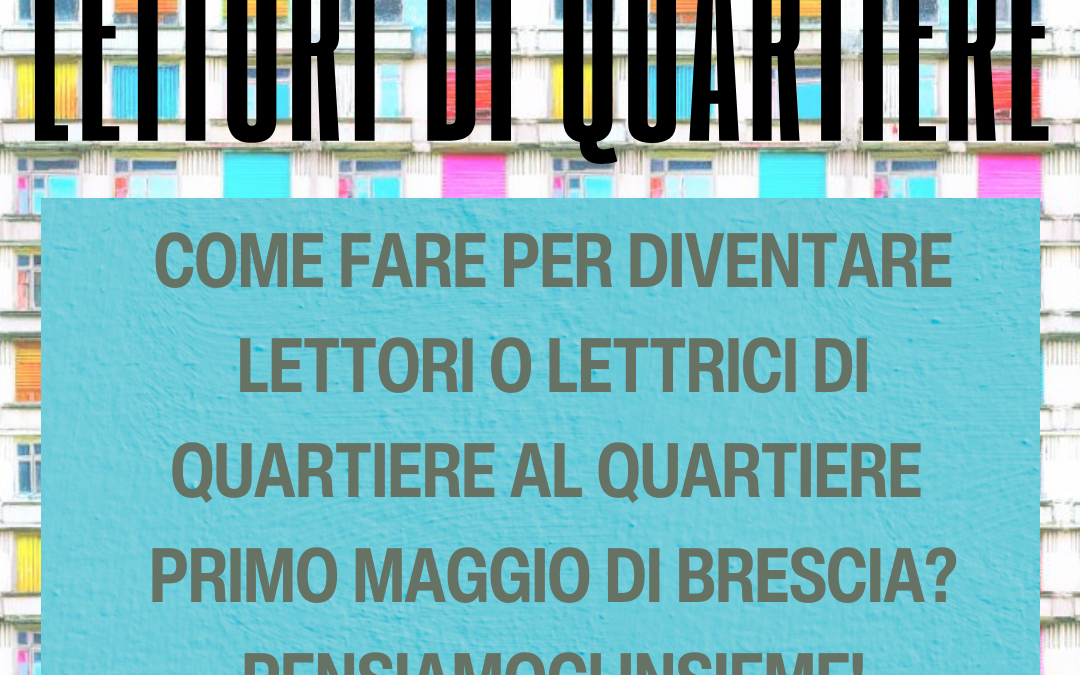 LETTORI DI QUARTIERE incontro di co-progettazione per progetto ISOLA